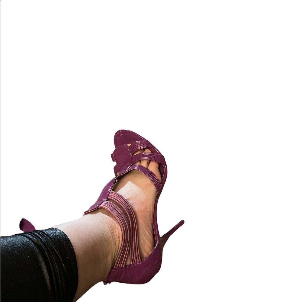 Women size 10 purple high heels promise brand